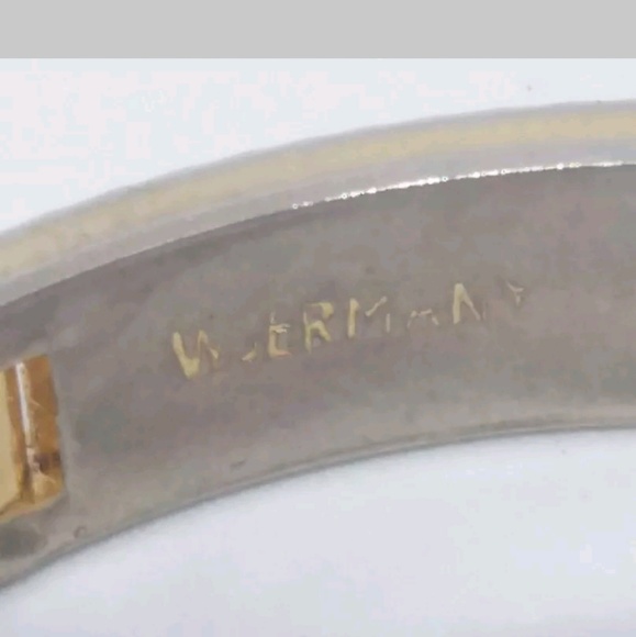 Vintage Roget Gold Tone Bangle Bracelet - Picture 6 of 6